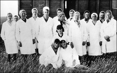 Коллектив животноводов колхоза им. Чапаева, 1974 г.